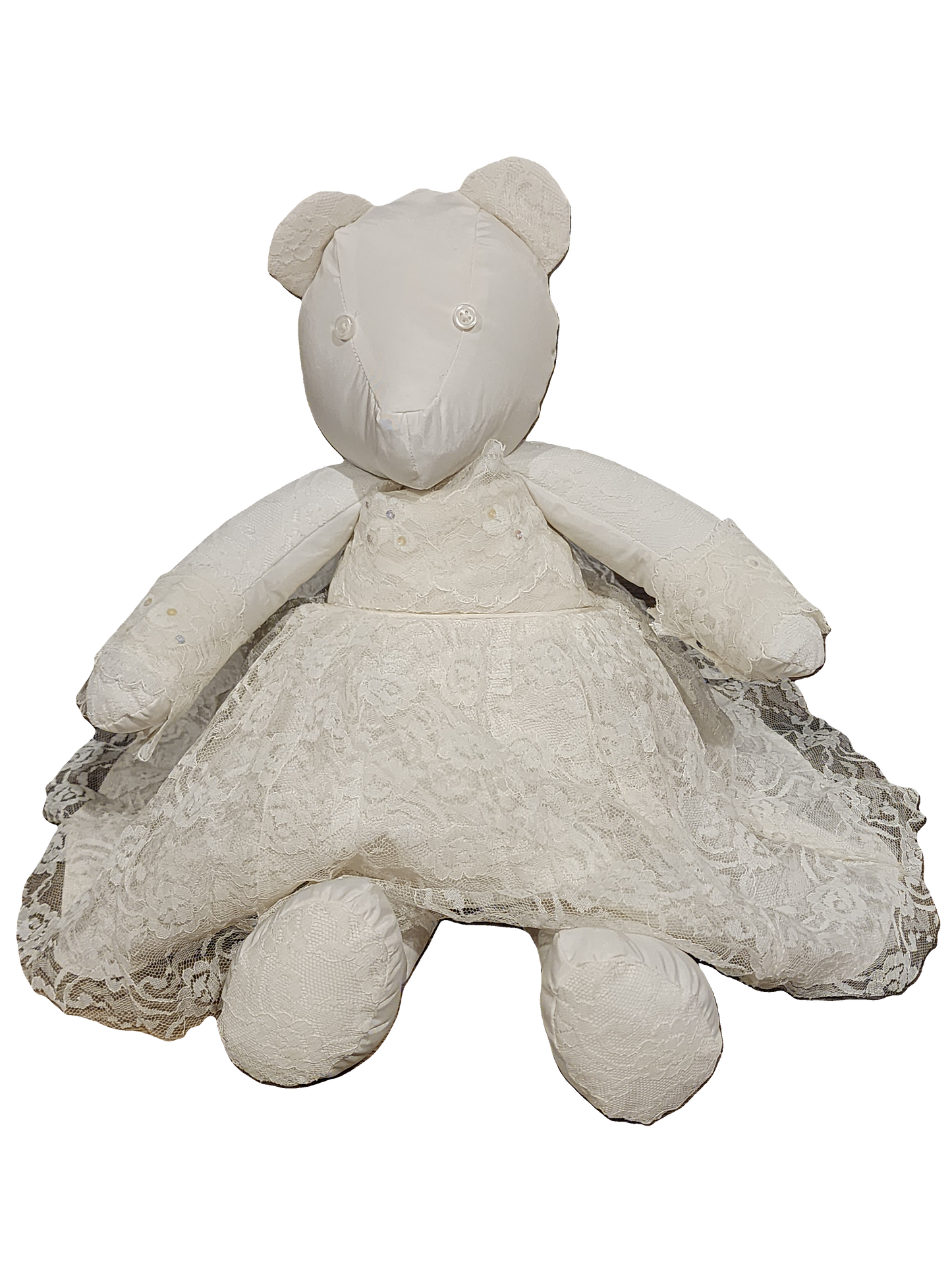 Wedding Dress Memory Bear with Dress