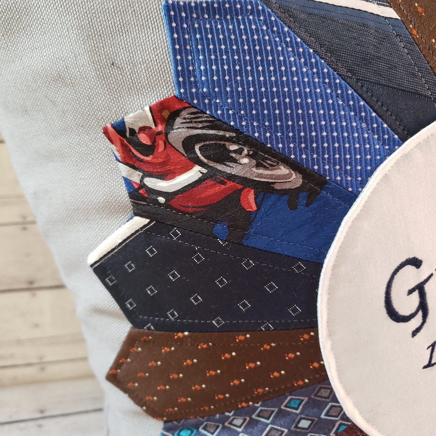 Memory Pillow Made from a Loved One's Ties - Dresden Circle