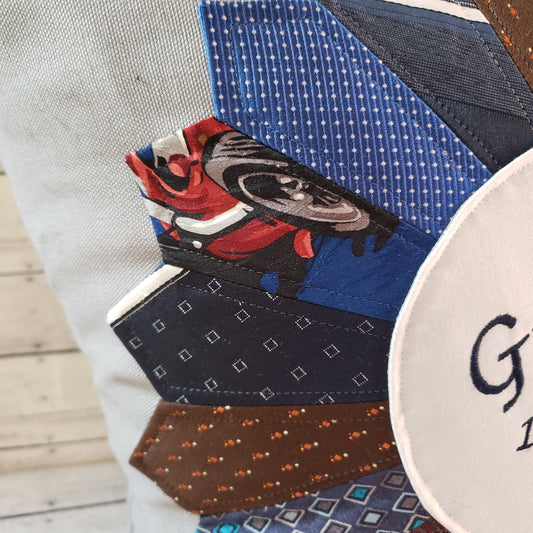 Memory Pillow Made from a Loved One's Ties - Dresden Circle