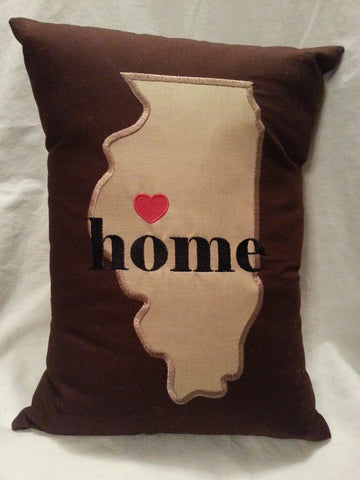 Illinois Home State Pillow
