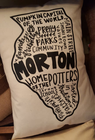 Morton Word Art Pillow