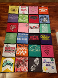 Raggy Style T-Shirt Quilt Made from Clothing Items