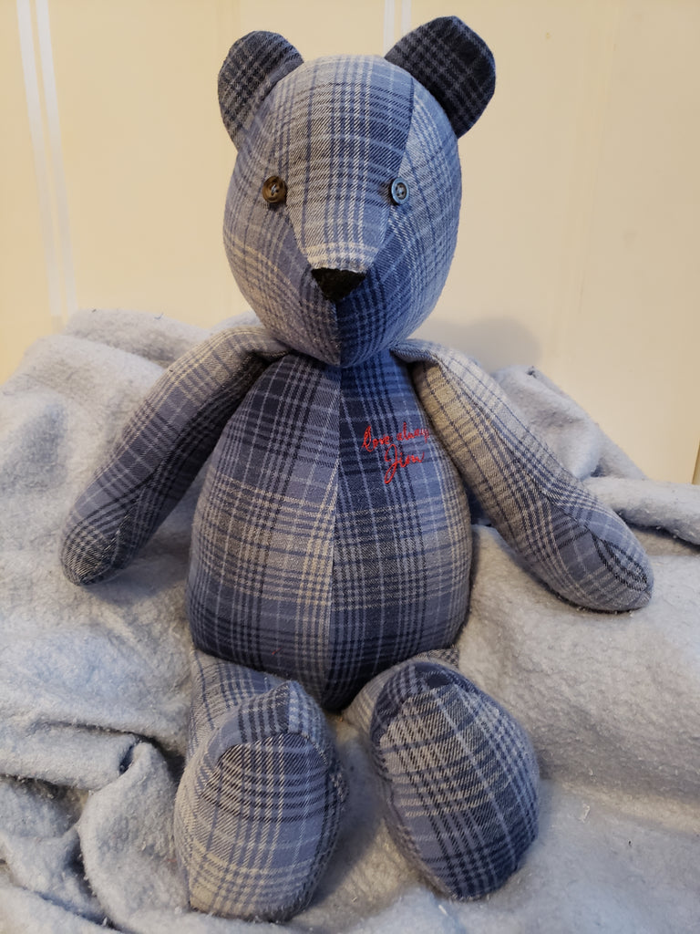 Memory Bear Made From Loved One's Clothing - Large – The Unlimited Stitch