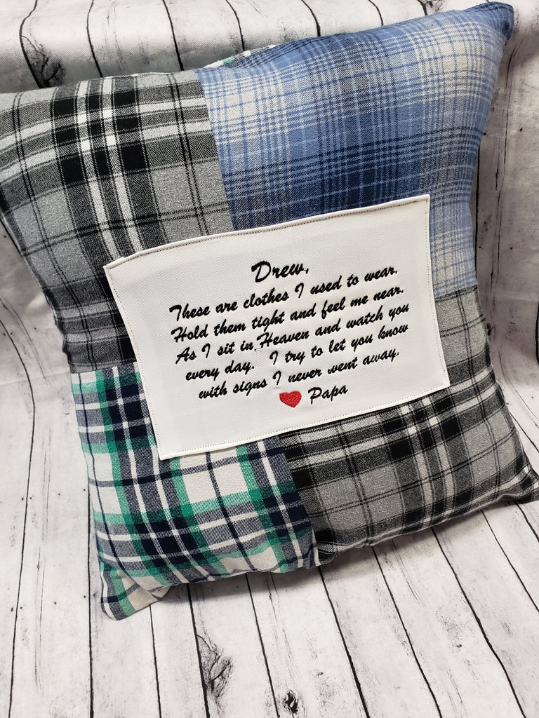 Keepsake Memory Pillow Made From Loved Ones Clothes – The Unlimited Stitch