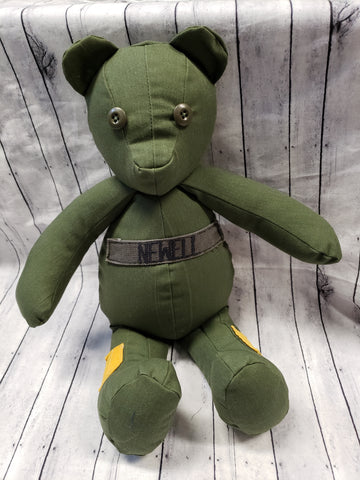 Military Keepsake Memory Bear made from Service Uniforms - Large