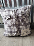 Keepsake Memory Pillow Made from Loved Ones Clothes