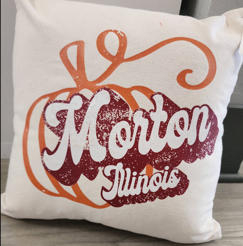 Retro Morton Pumpkin Pillow