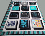 Shadow Box T-Shirt Quilt made from Clothing Items