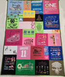 Crazy Quilt - T-Shirt Quilt from Clothing Items and T-Shirts