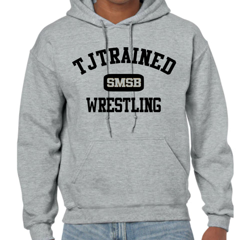 TJ Trained Wrestling Arch Athletic Gray Hoodie