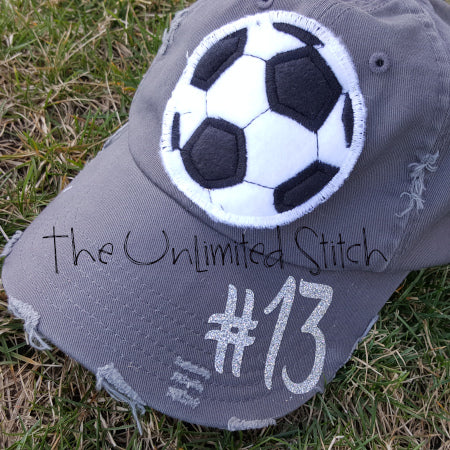 Big Soccer Ball Distressed Hat