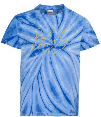 BSS Tars Angelina Script Blue Tie Dye Spirit Shirt- InStore