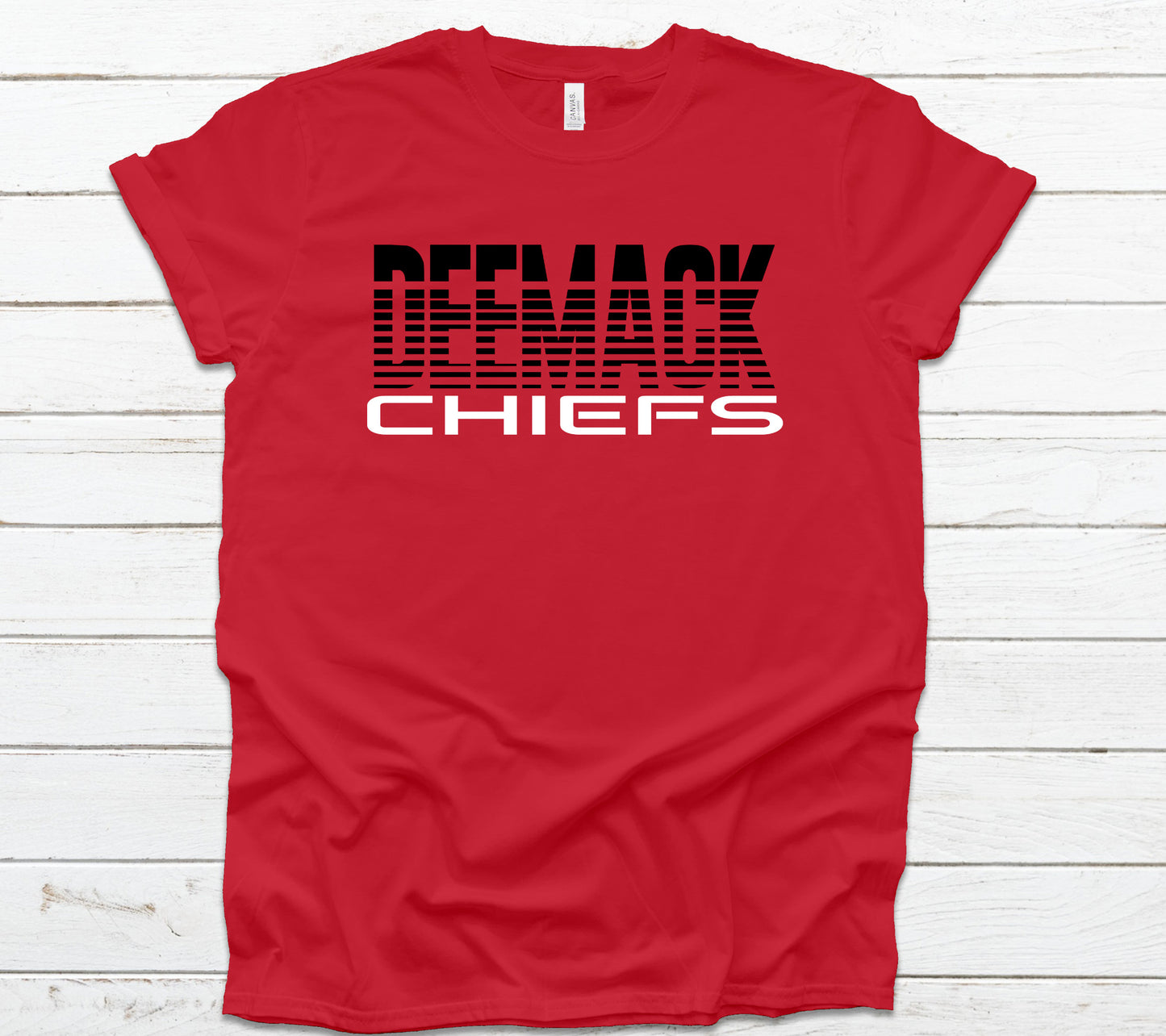 DeeMack Chiefs Striped Spirit Shirt