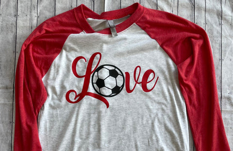 LOVE Soccer Raglan