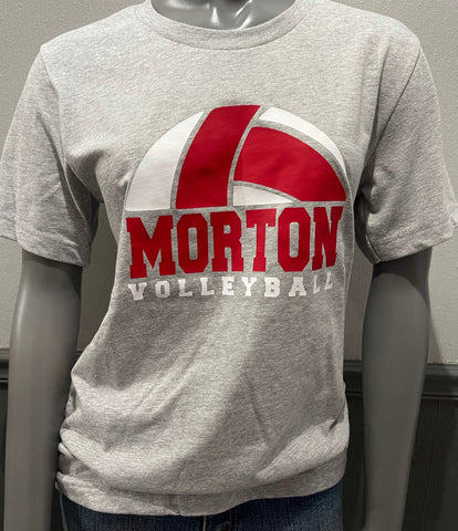 Morton Volleyball Gray Tee- InStore