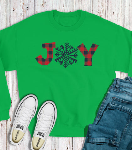JOY Plaid Crew Sweatshirt