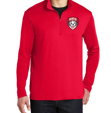 Morton HS Soccer Crest 1/4 Zip Lightweight Pullover