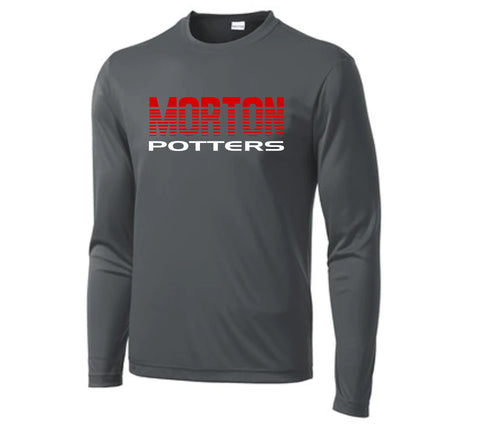 Morton Potters Striped Long Sleeve Dri Fit Shirt- InStore