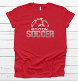 Morton Striped Team Soccer with Ball T-Shirt