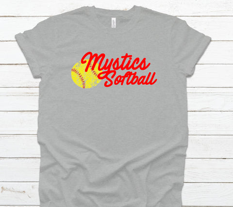 Mystics Distressed Softball Shirt