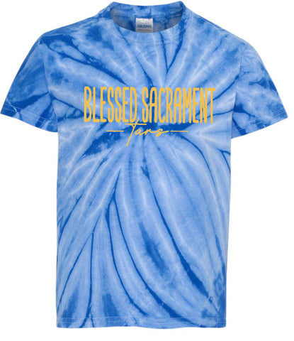 Blessed Sacrament Tars Sleek City Blue Tie Dye Spirit Shirt- InStore